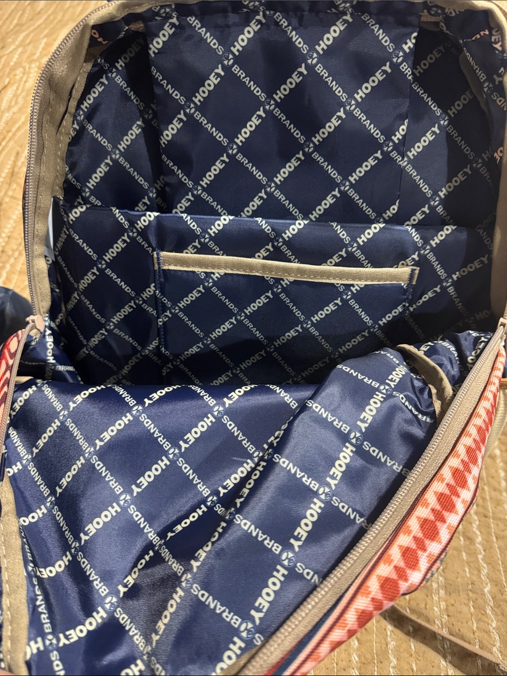 Hooey Multicolor Aztec Canvas Backpack - Tan Base - Picture 2 of 6